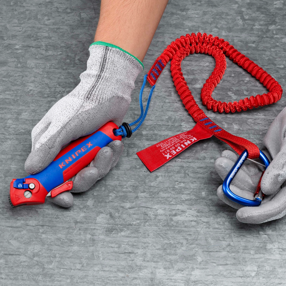 Miniatuur van KNIPEX kabelmes met glijschoen en ratelfunctie (1650145SB)