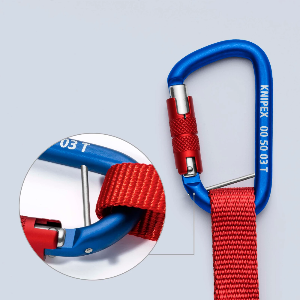 Miniatuur van KNIPEX adapterlus met karabijnhaak draagcapaciteit tot 6kg (005013TBK)