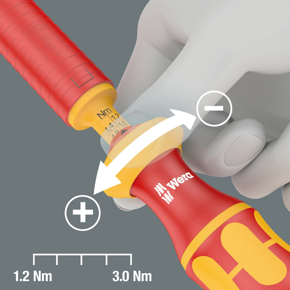 Miniatuur van Wera schroevendraaierset met verwisselbare klingen Kraftform Kompakt VDE extra slim instelbaar 1.2-3.0 Nm 15-delig (05006605001)