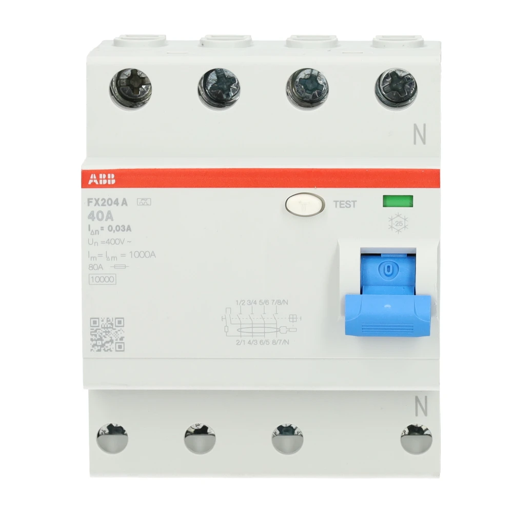 Miniatuur van ABB FlexLine aardlekschakelaar 4-polig 40A 30mA type A (FX204 A-40A/0.03)