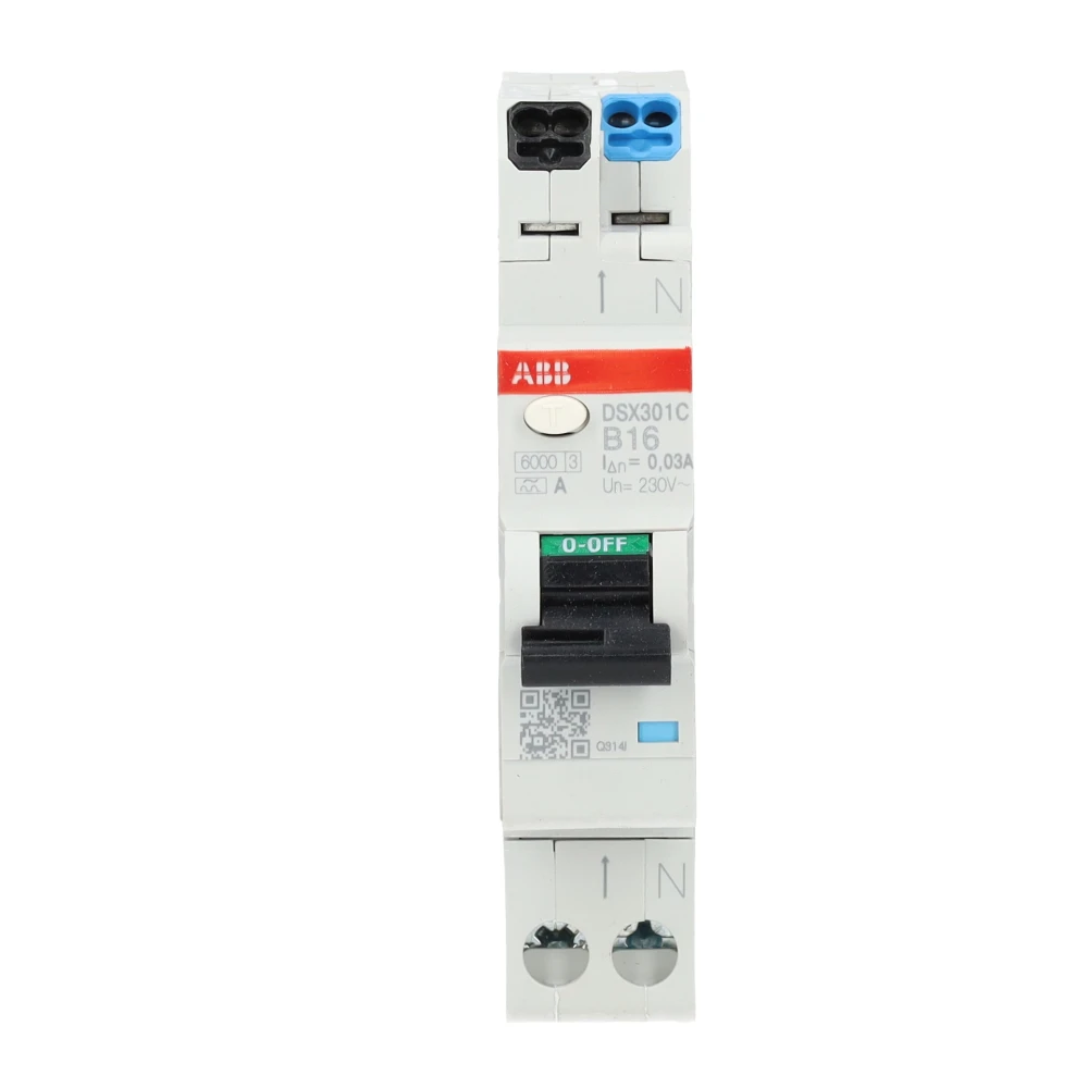 Miniatuur van ABB FlexLine aardlekautomaat 1-polig+nul 16A B-kar 30mA (DSX301C B16 A30)