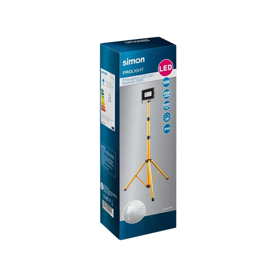 Miniatuur van Simon LED bouwlamp 50W 4500lm 6500K met statief IP65 (IL416108)