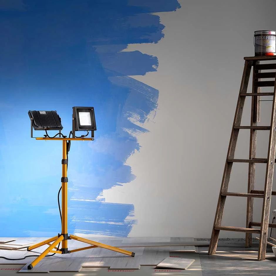 Miniatuur van Simon LED bouwlamp 2x50W 4250lm 6500K met statief IP65 (IL416113)