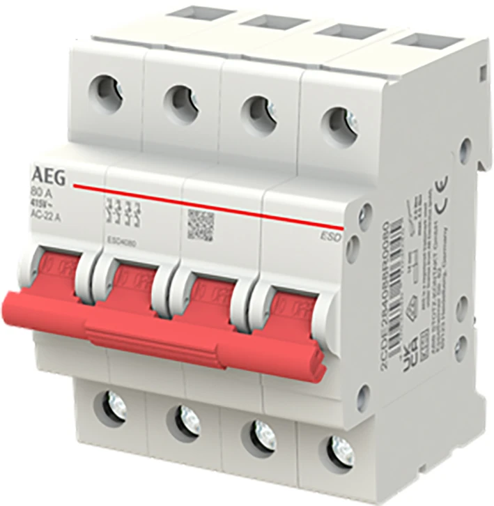 Miniatuur van AEG hoofdschakelaar 4-polig 80A (2CDE284088R0080)