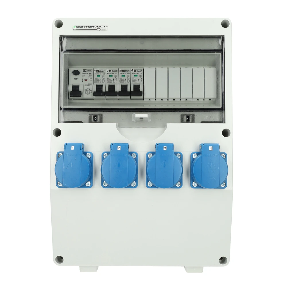 Miniatuur van EMAT kunststof wandverdeler  1-fase IP44 met 4x schuko 16A (85016031)