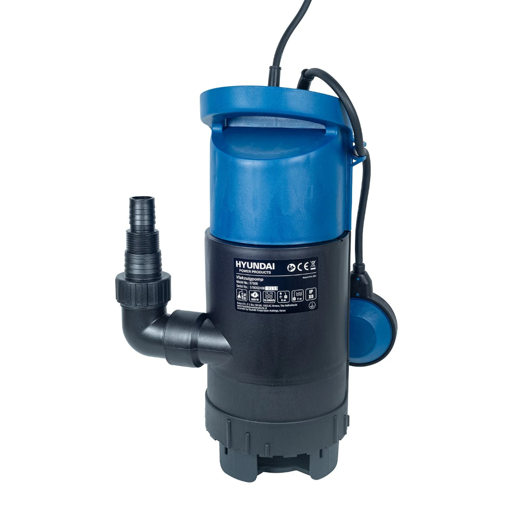 Miniatuur van Hyundai vlakzuigpomp dompelpomp schoon en vuilwater 500W 13000 l/h tot 1mm afzuighoogte (57800)