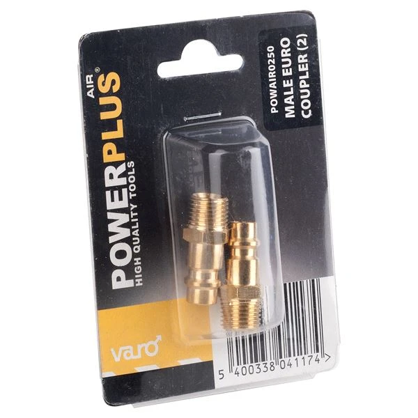 Miniatuur van PowerPlus Euro koppeling mannelijk naar buitendraad 1/4" (POWAIR0250)