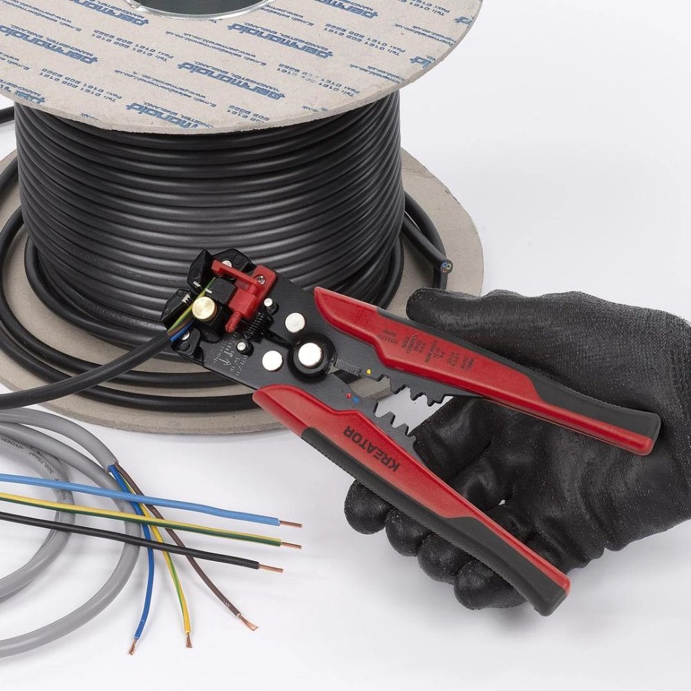 Miniatuur van Kreator automatische draadstriptang 4 in 1 met knip en krimpfunctie Profi (KRTH61004)