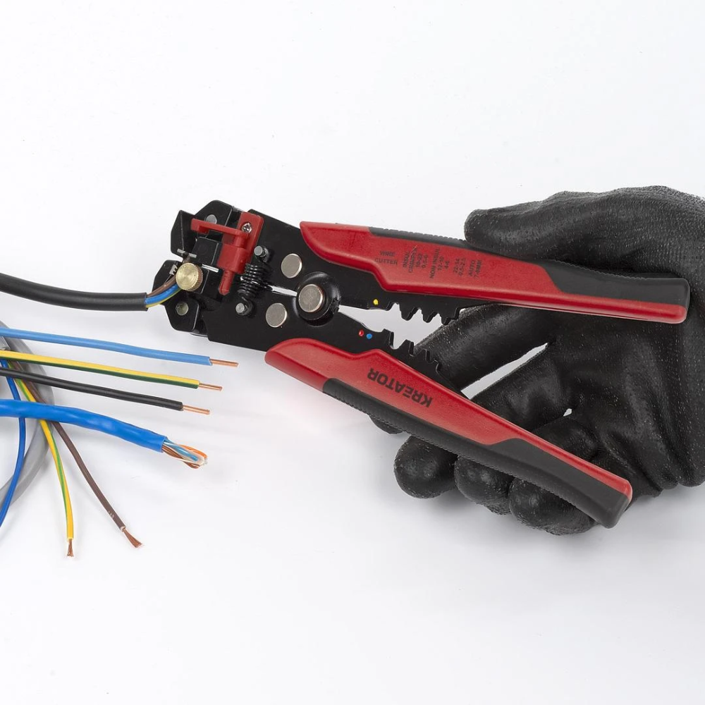 Miniatuur van Kreator automatische draadstriptang 4 in 1 met knip en krimpfunctie Profi (KRTH61004)