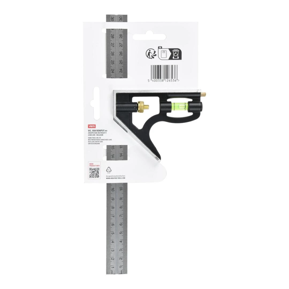 Miniatuur van Kreator verstelbare combinatie winkelhaak met libel 300mm (KRTH70601)