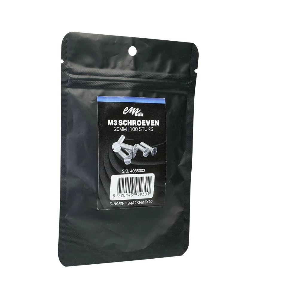 Miniatuur van EMhub M3 schroef platkop verzinkt DIN963-4.8 M3x20 per 100 stuks
