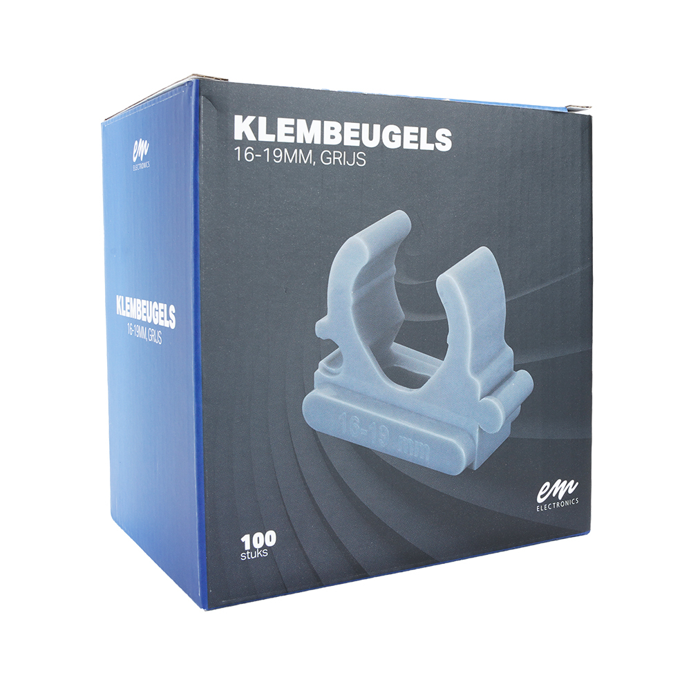 Miniatuur van EMhub klembeugel 16 - 19mm - grijs per 100 stuks
