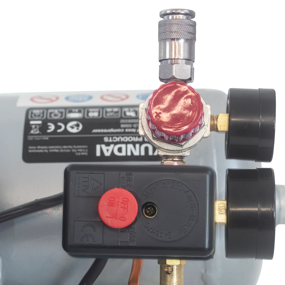 Miniatuur van Hyundai stille compressor 8L 80L/min 550W tot 8 bar 56dB(A) Super Silent (55758)