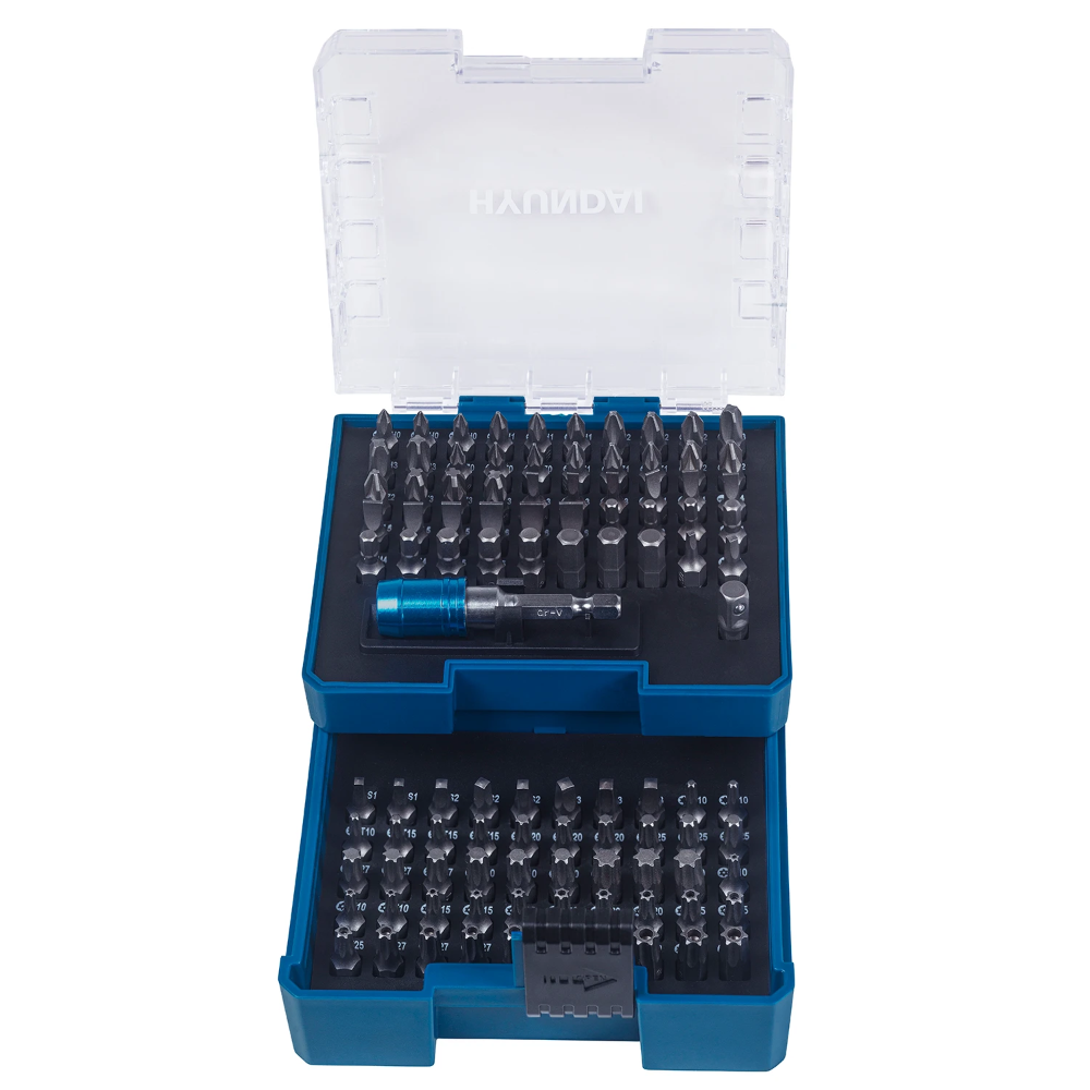 Miniatuur van Hyundai bitset met magnetische snelwissel bithouder en opbergcase 102-delig (59400)