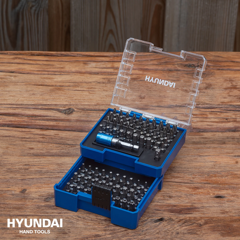 Miniatuur van Hyundai bitset met magnetische snelwissel bithouder en opbergcase 102-delig (59400)