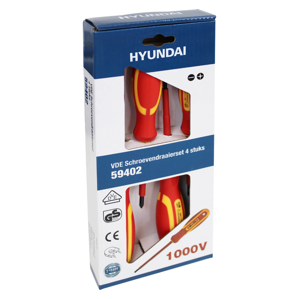 Miniatuur van Hyundai schroevendraaierset VDE tot 1000V SL/PH 4-delig (59402)