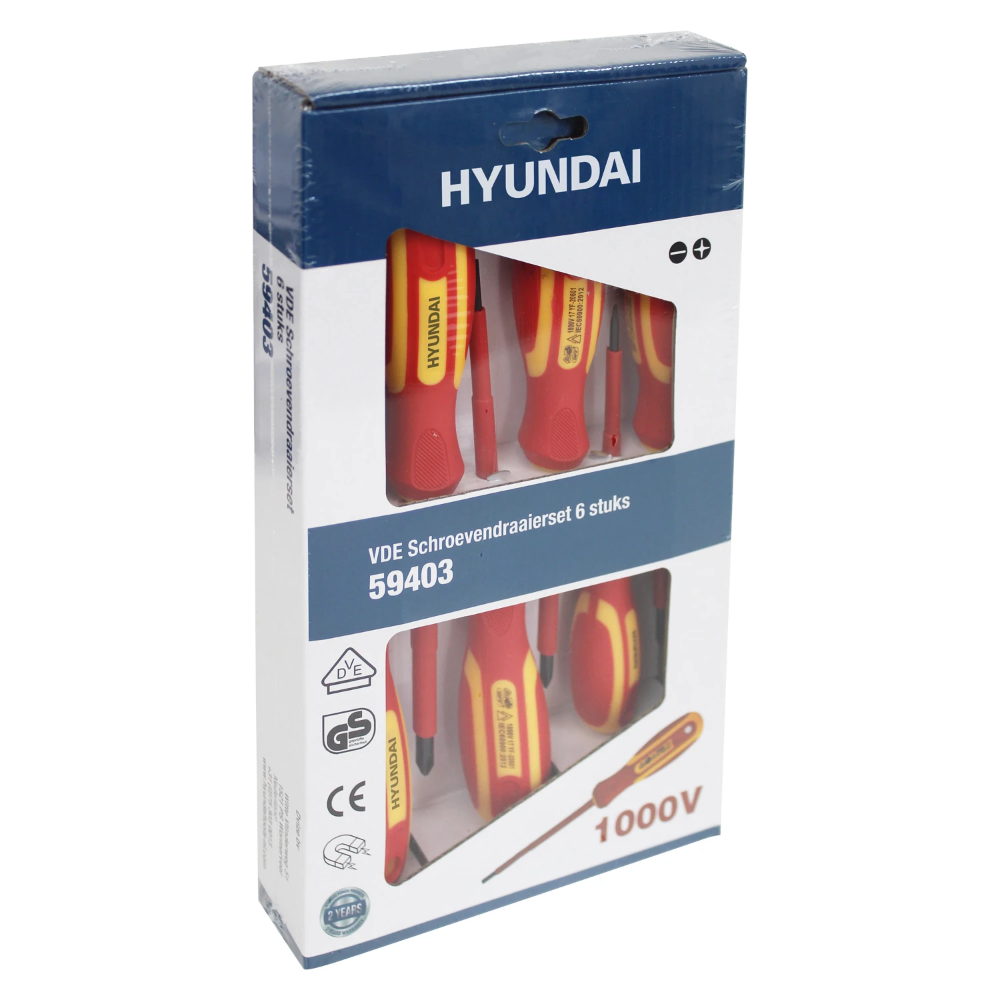 Miniatuur van Hyundai schroevendraaierset VDE tot 1000V SL/PH 6-delig (59403)