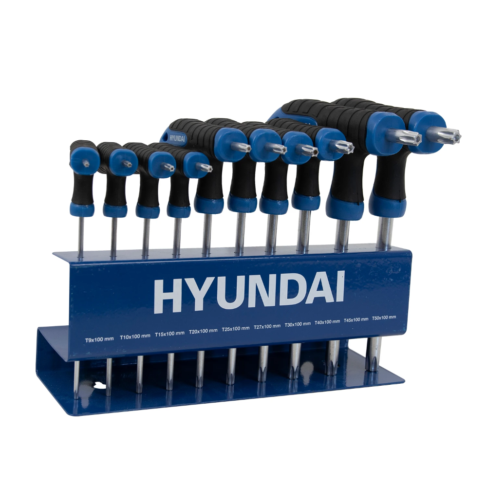 Miniatuur van Hyundai torx stifsleutelset T-greep inclusief standaard 10-delig (59527)