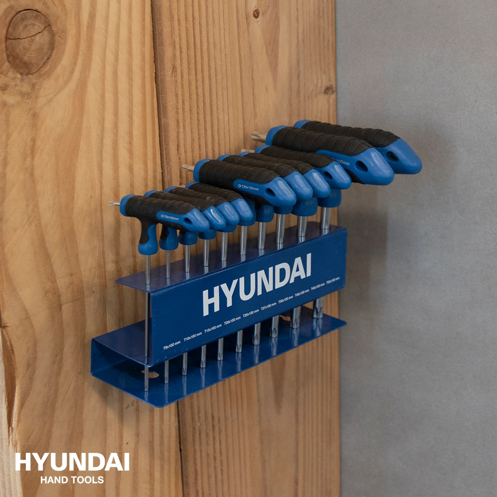 Miniatuur van Hyundai torx stifsleutelset T-greep inclusief standaard 10-delig (59527)