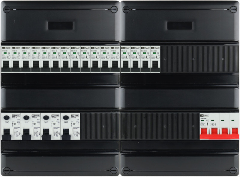 Miniatuur van EMAT Eaton groepenkast 16 groepen 3 fase 440x330 (BxH)
