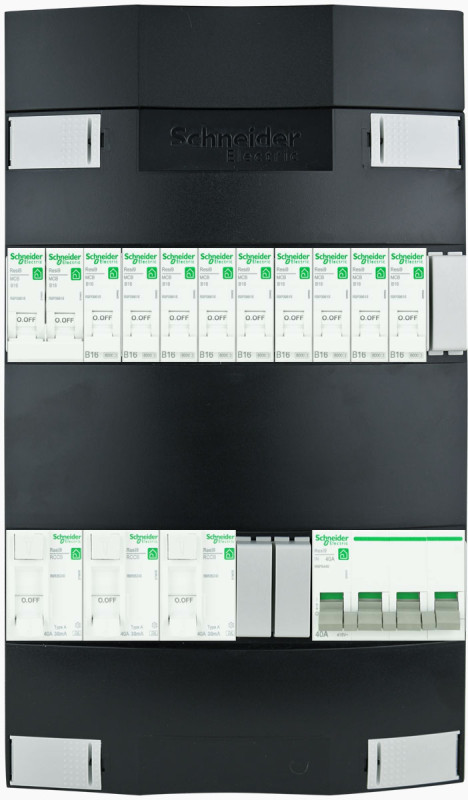 Miniatuur van Schneider groepenkast 9 groepen + fornuis 3 fase 220x380 (BxH)