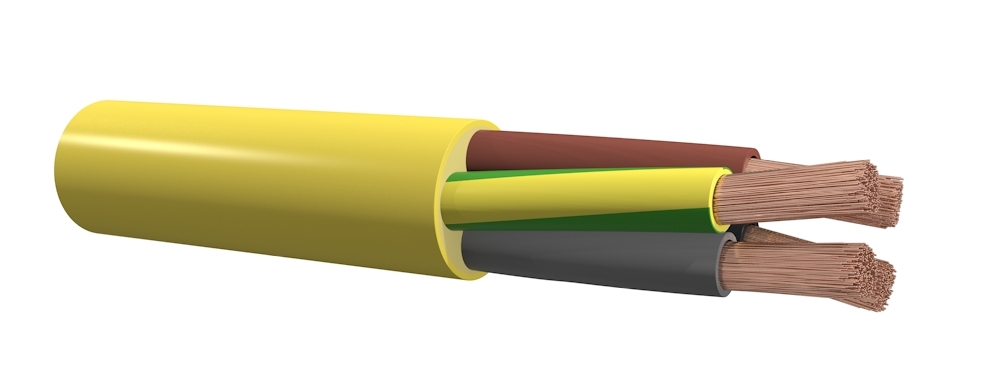 Miniatuur van Pur kabel H07BQ-F 5x4mm² geel per meter