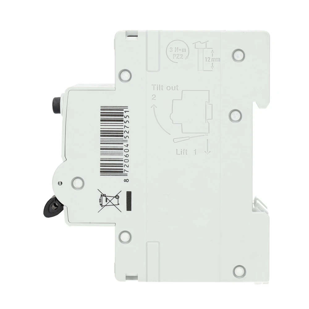 Miniatuur van EMAT aardlekautomaat 1-polig+nul 6A C-kar 30mA 2 modules (85006401)