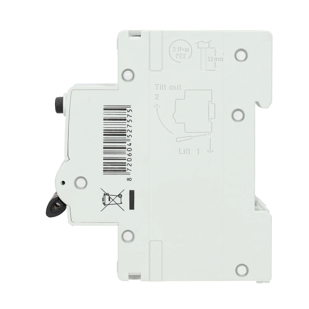 Miniatuur van EMAT aardlekautomaat 1-polig+nul 10A C-kar 30mA 2 modules (85006403)