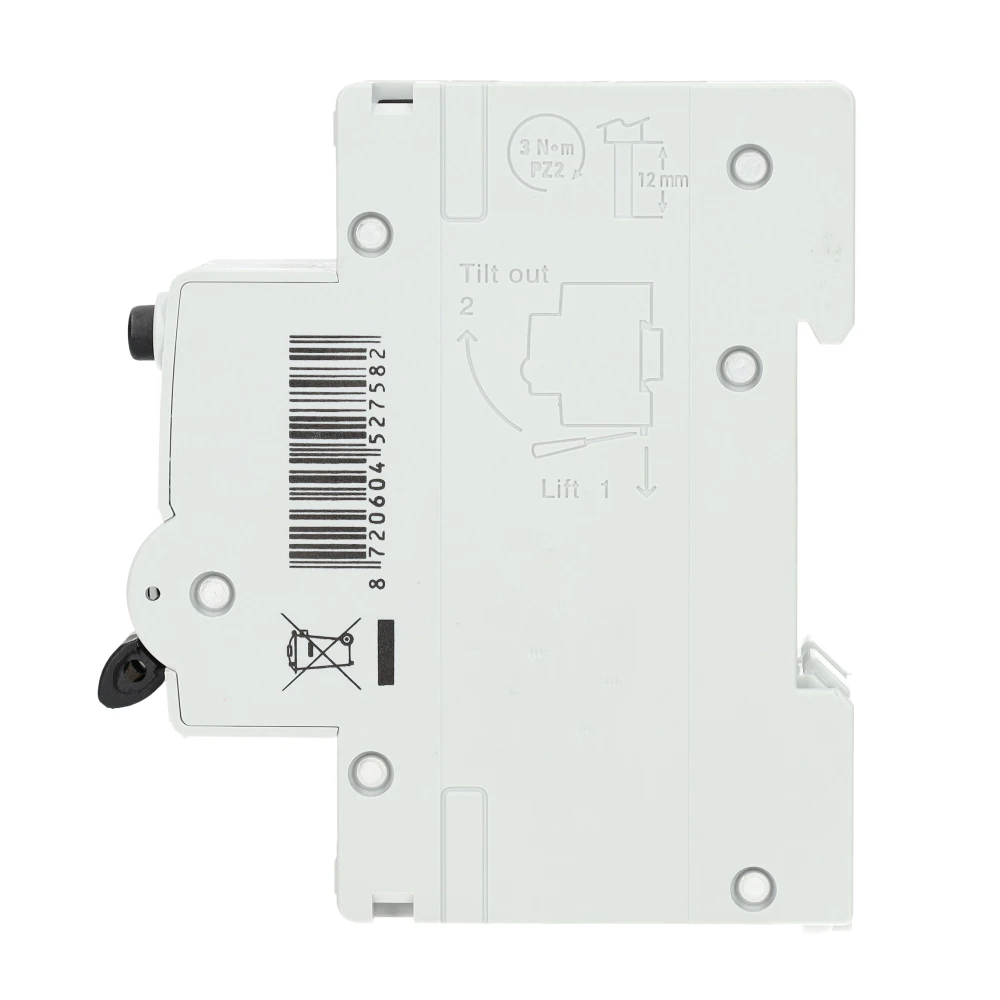 Miniatuur van EMAT aardlekautomaat 1-polig+nul 16A B-kar 30mA 2 modules (85006404)