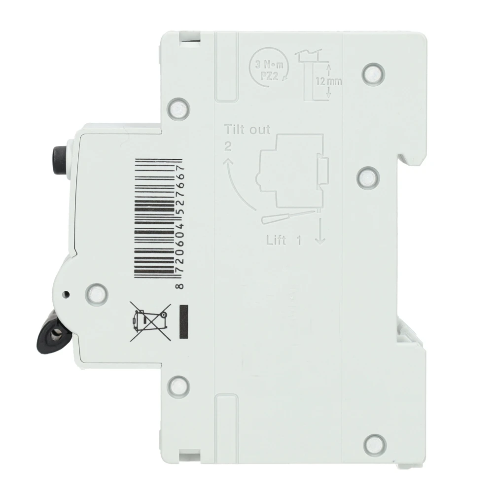 Miniatuur van EMAT aardlekautomaat 1-polig+nul 10A B-kar 100mA 2 modules (85006412)