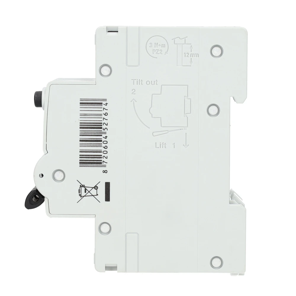 Miniatuur van EMAT aardlekautomaat 1-polig+nul 10A C-kar 100mA 2 modules (85006413)