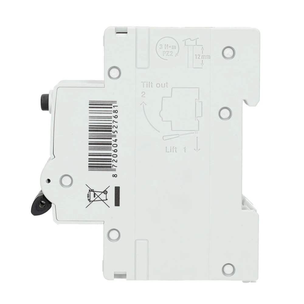 Miniatuur van EMAT aardlekautomaat 1-polig+nul 16A B-kar 100mA 2 modules (85006414)