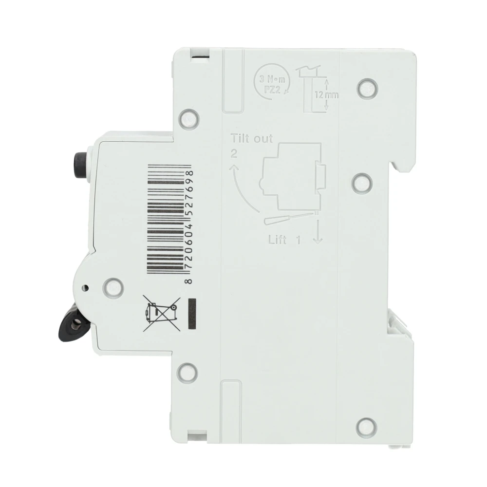 Miniatuur van EMAT aardlekautomaat 1-polig+nul 16A C-kar 100mA 2 modules (85006415)