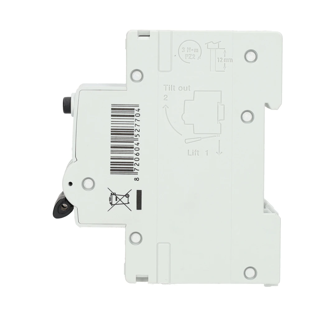 Miniatuur van EMAT aardlekautomaat 1-polig+nul 20A B-kar 100mA 2 modules (85006416)
