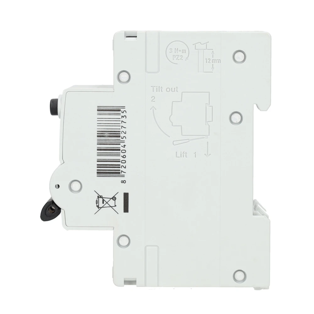 Miniatuur van EMAT aardlekautomaat 1-polig+nul 25A C-kar 100mA 2 modules (85006419)