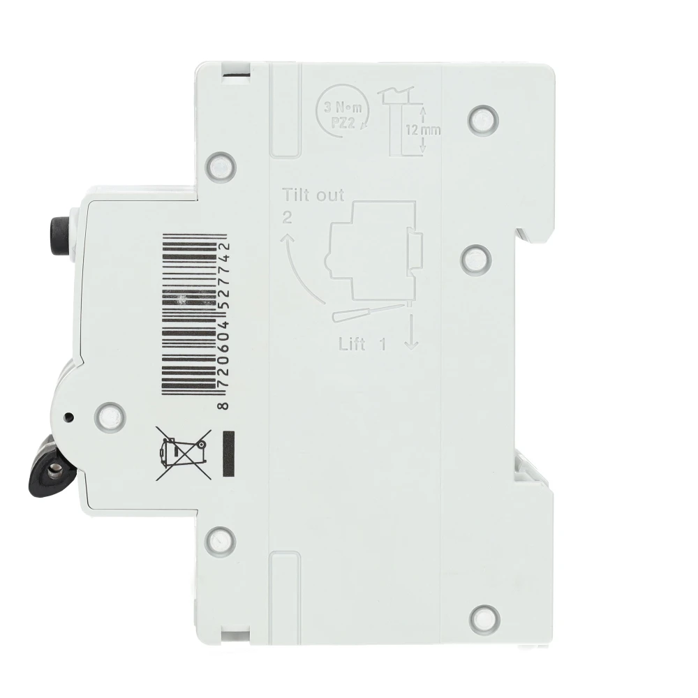 Miniatuur van EMAT aardlekautomaat 1-polig+nul 32A B-kar 100mA 2 modules (85006420)