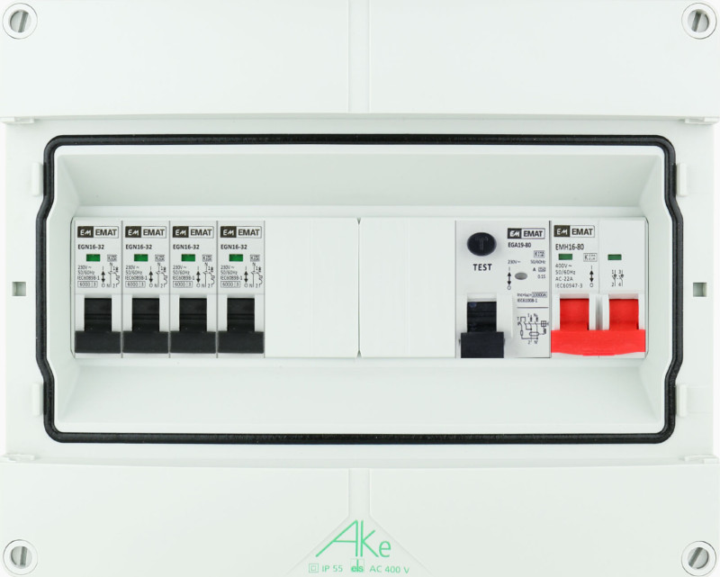 Miniatuur van EMAT Schneider waterdichte (IP55) groepenkast 4 groepen 1 fase 250x200 (BxH)