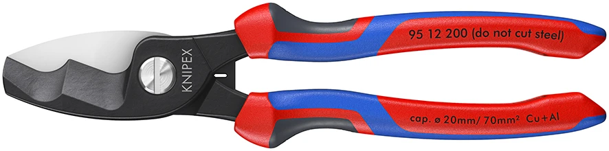 Miniatuur van KNIPEX kabelschaar dubbele snijkanten 200mm (9512200)