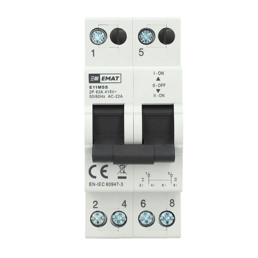 Miniatuur van EMAT omschakelaar 2-polig 63A (85005022)
