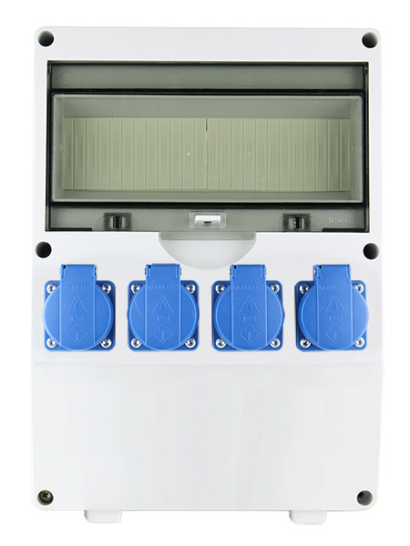 Miniatuur van EMAT ledige kunststof wandverdeler IP44 met 4x schuko 16A (85016004)