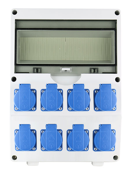 Miniatuur van EMAT ledige kunststof wandverdeler IP44 met 8x schuko 16A (85016005)