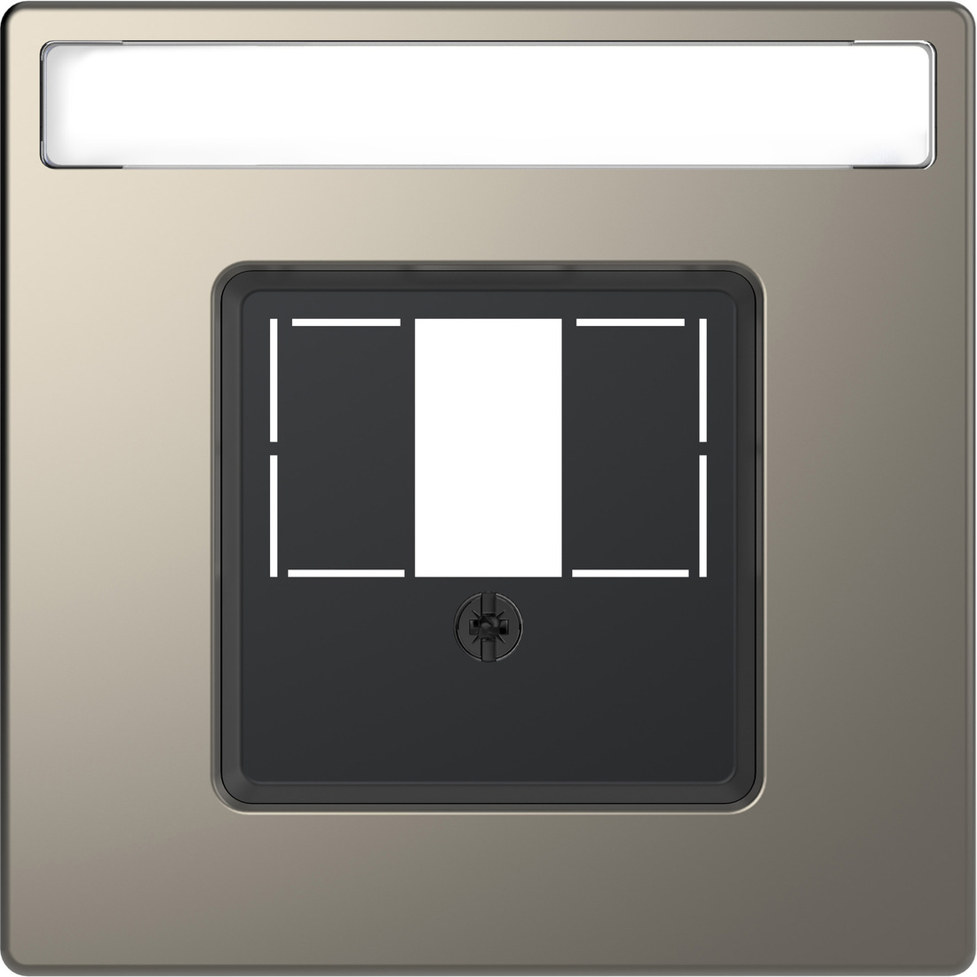 Miniatuur van Merten by Schneider Electric D Life centraalplaat voor USB/HDMI/VGA - nikkel metallic (MTN4250-6050)