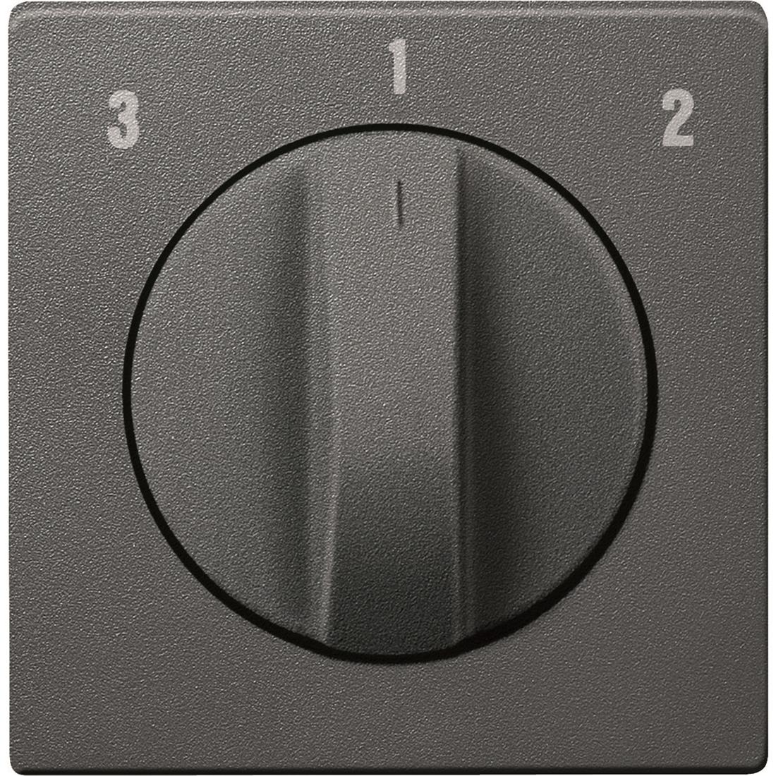 Miniatuur van Schneider Electric systeem M centraalplaat voor ventilatorschakelaar - antraciet (MTN437114)