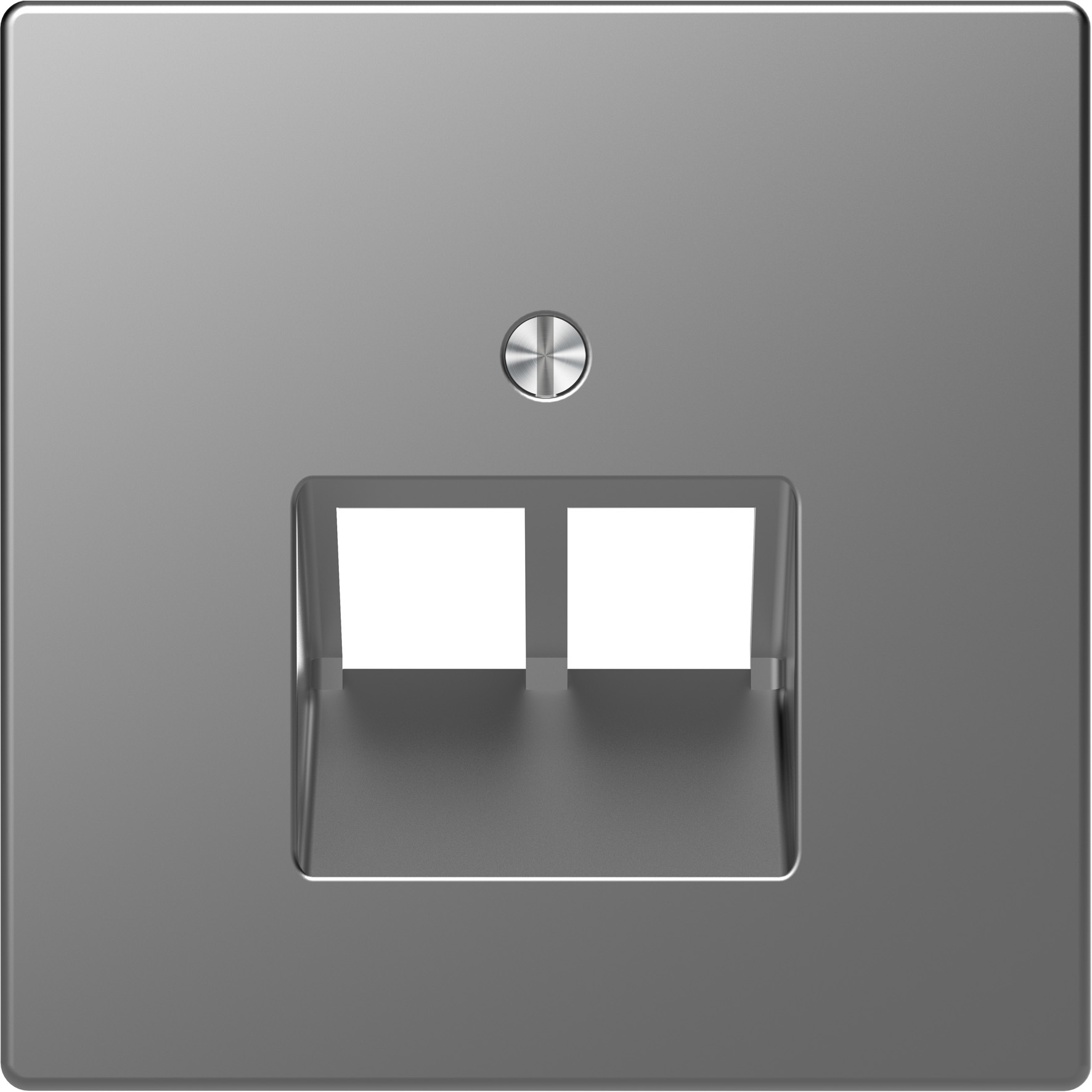 Miniatuur van Merten by Schneider Electric D Life centraalplaat voor RJ45 2-voudig - RVS look (MTN4522-6036)