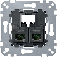 Miniatuur van Schneider-Merten draagplaat 2-voudig voor UTP RJ45 cat 5E (MTN4575-0002)