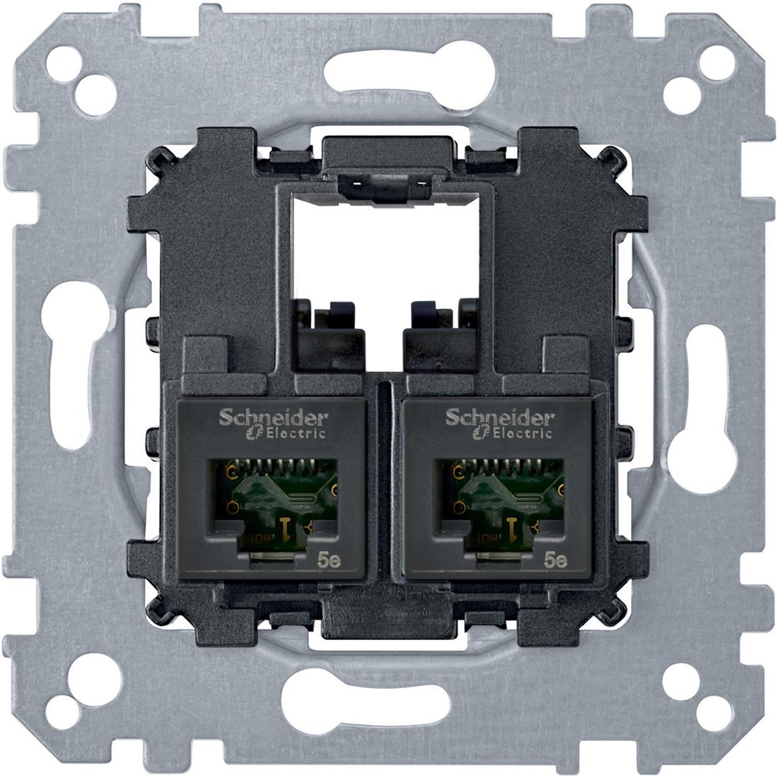 Miniatuur van Schneider-Merten draagplaat 2-voudig voor UTP RJ45 cat 5E (MTN4575-0002)