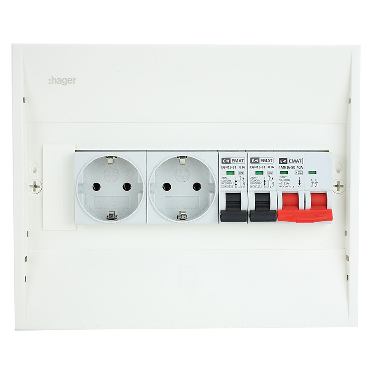 Miniatuur van EMAT PV-verdeler 2x B16 groep 2x WCD en hoofdschakelaar (PV0003)
