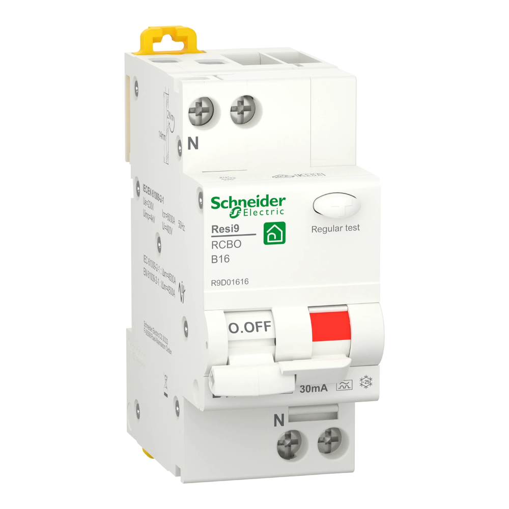 Miniatuur van Schneider Electric aardlekautomaat B16 30mA 1-fase (1P+N) 6kA (R9D01616)