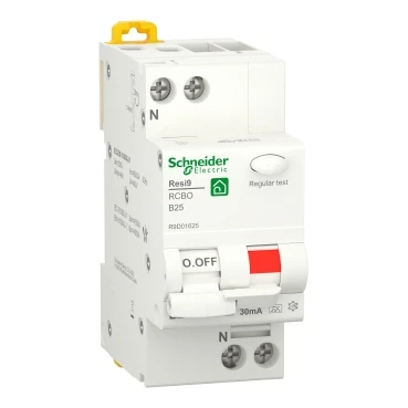 Miniatuur van Schneider Electric aardlekautomaat 1-polig+nul 25A B-kar 30mA (R9D01625)