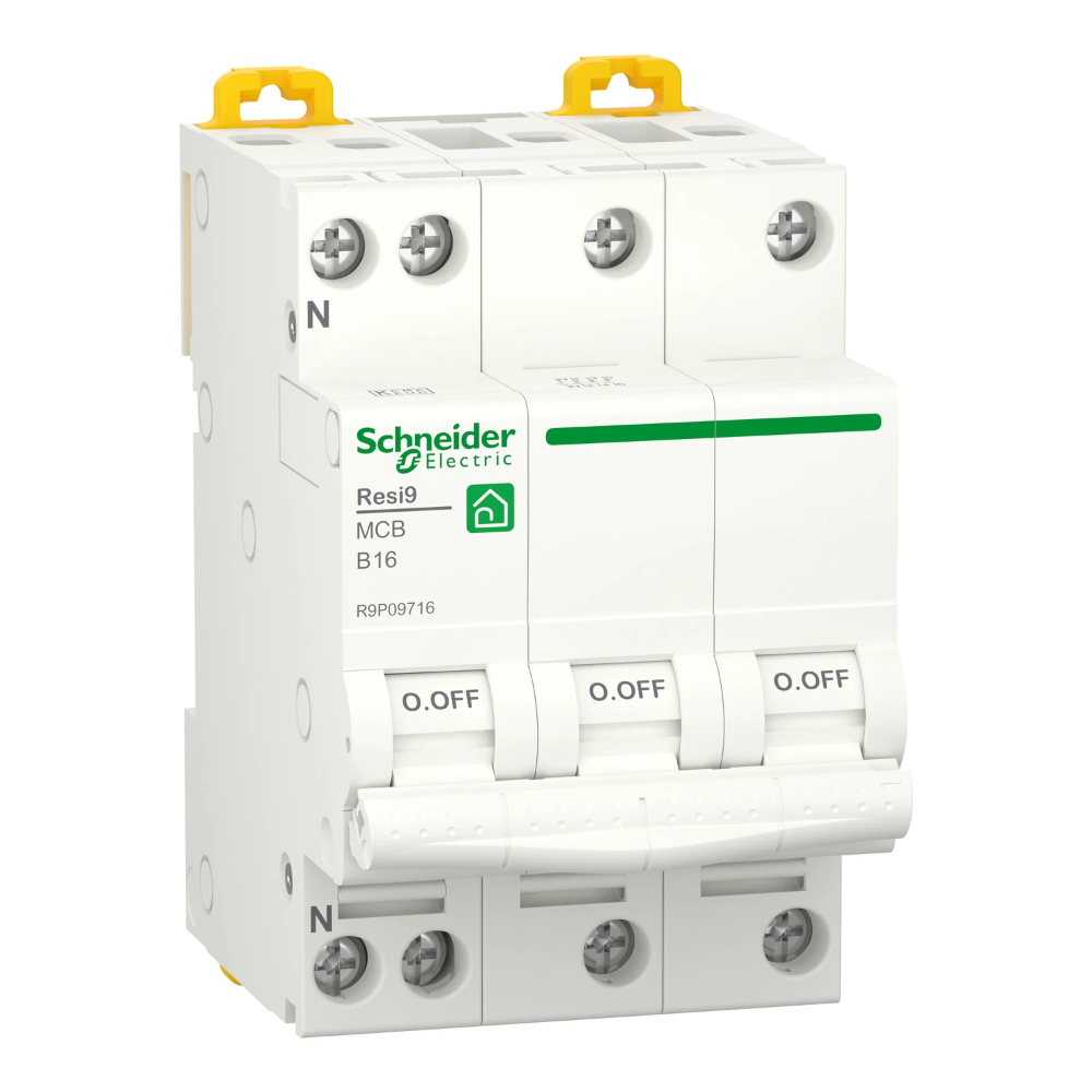 Miniatuur van Schneider Electric installatieautomaat B16 3-fase (3P+N) 6kA (R9P09716)